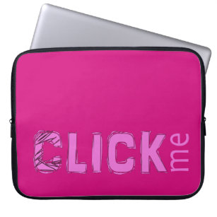 Funny (C)lick Me Ice Breakfast Pink Laptopschutzhülle
