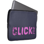 Funny (C)lick Me Ice Breakfast Pink Laptopschutzhülle (Vorne Rechts)