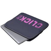Funny (C)lick Me Ice Breakfast Pink Laptopschutzhülle (Vorne Knopf)