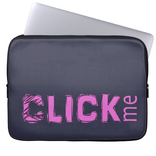 Funny (C)lick Me Ice Breakfast Pink Laptopschutzhülle (Vorderseite)