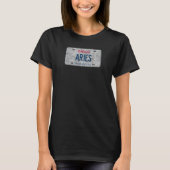 Funny Ca Staat Vanity License Plate Aries T-Shirt (Vorderseite)