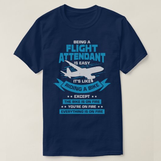 Funny Cabin Flight Attendant Steward Geschenk T-Shirt (Design vorne)