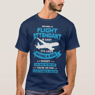 Funny Cabin Flight Attendant Steward Geschenk T-Shirt