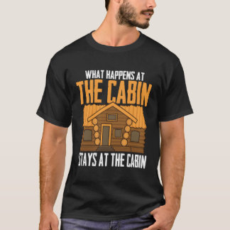 Funny Cabin Geschenk für Männer Frauen Cooler Camp T-Shirt