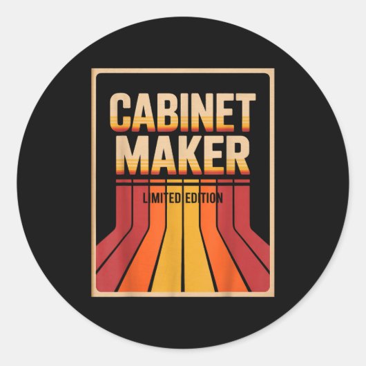 Funny Cabinet Maker Limited Edition Woodworking Hu Runder Aufkleber (Vorderseite)