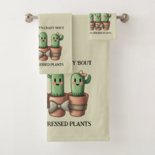 Funny Cacti Everybody's Crazy 'Bout Sharp ... Badhandtuch Set