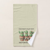 Funny Cacti Everybody's Crazy 'Bout Sharp ... Badhandtuch Set (Handtuch)