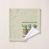 Funny Cacti Everybody's Crazy 'Bout Sharp ... Badhandtuch Set (Waschlappen)
