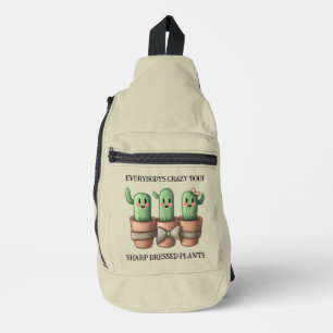 Funny Cacti Everybody's Crazy 'Bout Sharp ... Crossbody Bag