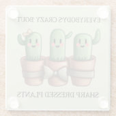 Funny Cacti Everybody's Crazy 'Bout Sharp ... Glasuntersetzer (Rückseite)