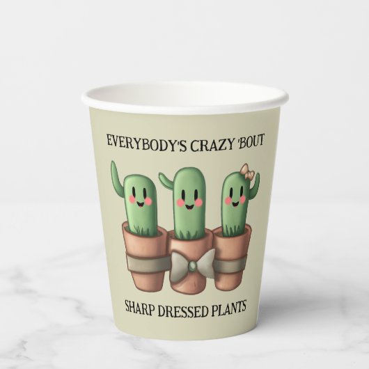 Funny Cacti Everybody's Crazy 'Bout Sharp ... Pappbecher (Rückseite)