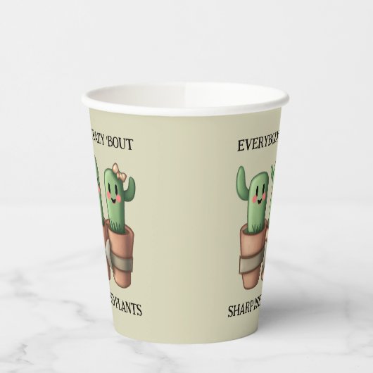 Funny Cacti Everybody's Crazy 'Bout Sharp ... Pappbecher (Links)
