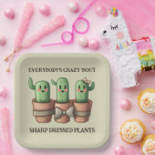 Funny Cacti Everybody's Crazy 'Bout Sharp ... Pappteller (Party)