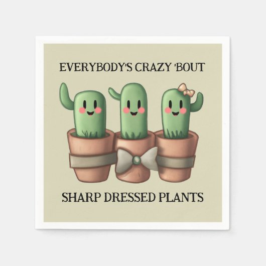 Funny Cacti Everybody's Crazy 'Bout Sharp ... Serviette (Vorderseite)