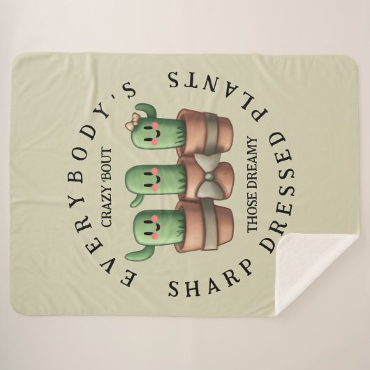 Funny Cacti Everybody's Crazy 'Bout Sharp ... Sherpadecke (Vorderseite (Horizontal))