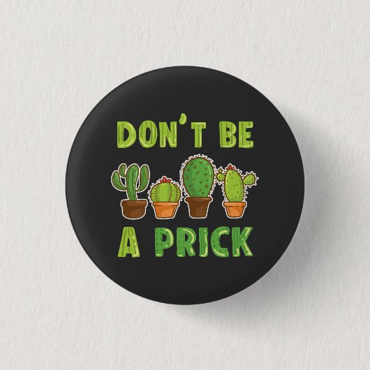 Funny Cacti Succulents Indoor Cactus Pflanze Button (Vorderseite)