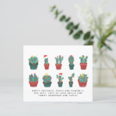 Funny Cacti Weihnachtskaktus Custom Annual Letter (Stehend Vorderseite)