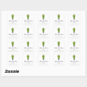 Funny cactus - Baby Shower Buchzeichen Quadratischer Aufkleber (Blatt)