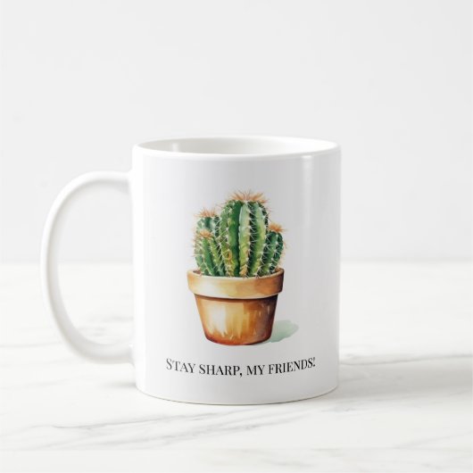 Funny Cactus Bleibe Sharp Garden House Pflanze Pot Kaffeetasse (Links)