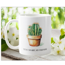 Funny Cactus Bleibe Sharp Garden House Pflanze Pot Kaffeetasse