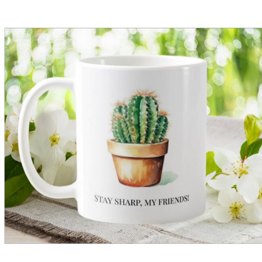 Funny Cactus Bleibe Sharp Garden House Pflanze Pot Kaffeetasse