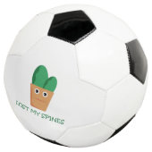 Funny cactus Cartoon Illustration Spaß Fußball (Dreiviertel)