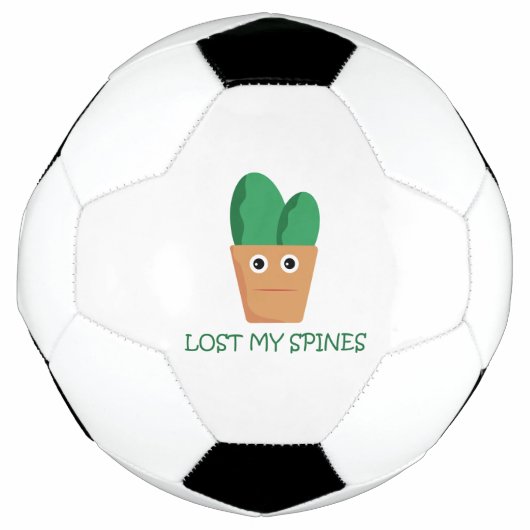 Funny cactus Cartoon Illustration Spaß Fußball (Vorderseite)