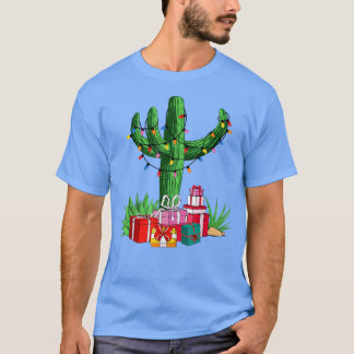 Funny Cactus Christmas Lights Tree Family Matching T-Shirt