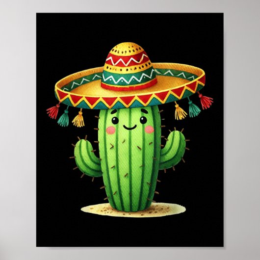 Funny Cactus Cinco De Mayo Boys Kleinkind Kinder M Poster (Vorne)