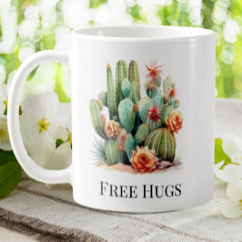 Funny Cactus Free Hugs Garden House Pflanze Pots Kaffeetasse