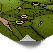 Funny Cactus Green Yellow Succulent Poster (Ecke)