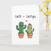 Funny Cactus Greeting Card Karte (Gelbe Blume)