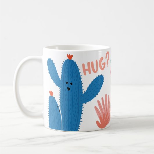 Funny Cactus Hugs Tasse (Links)