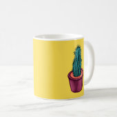 Funny Cactus in pot komischen Trippy Psychedelic Kaffeetasse (VorderseiteRechts)