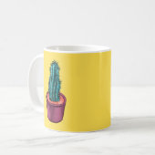 Funny Cactus in pot komischen Trippy Psychedelic Kaffeetasse (Vorderseite Links)