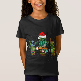 Funny Cactus Lights Weihnachtsmannmütze Sweater Xm T-Shirt