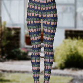 Funny Cactus Mama Pattern Garening Leggings