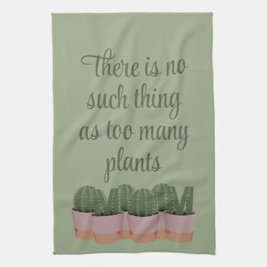 Funny Cactus Mama Wohnungen Grüne Küche Handtuch (Vertikal)