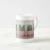 Funny Cactus Mama Zitat Pflanze Lover Knochen Chin Porzellantasse (Vorderseite Rechts)