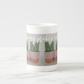 Funny Cactus Mama Zitat Pflanze Lover Knochen Chin Porzellantasse (Vorderseite)