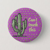 Funny Cactus Pflanze Handgezeichnete Illustration  Button (Vorderseite)