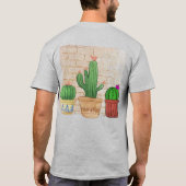 Funny Cactus Pflanze Manager Custom T-Shirt (Rückseite)