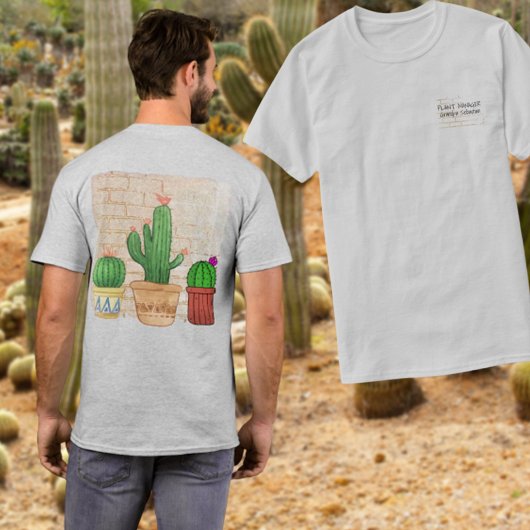 Funny Cactus Pflanze Manager Custom T-Shirt