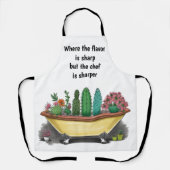 Funny Cactus Pflanze Schürze (Vorderseite)