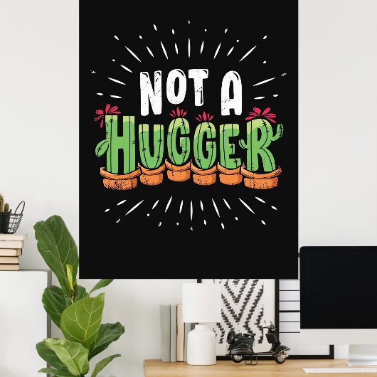 Funny Cactus Poster (Heimbüro)