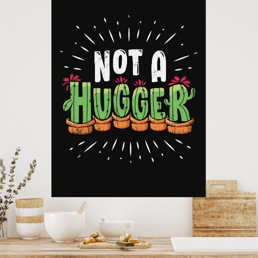 Funny Cactus Poster (Küche)