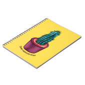 Funny Cactus Pot Trippy Psychedelic Prickly Hugs Notizblock (Linke Seite)