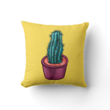 Funny Cactus Pot Yellow Weird Trippy Psychedelic
