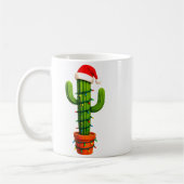 Funny Cactus Santa Hat Xmas Tree Lights Merry Chri Kaffeetasse (Links)