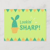Funny Cactus Triangle Postkarte (Vorderseite)